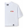 Ronna  Kadın Türk - Alman Üniversitesi Serisi Model 6 Baskılı Oversize Bisiklet Yaka Crop Tshirt - TDB020106
