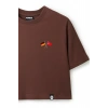 Ronna  Kadın Türk - Alman Üniversitesi Serisi Model 6 Baskılı Oversize Bisiklet Yaka Crop Tshirt - TDB020106
