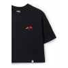Ronna  Kadın Türk - Alman Üniversitesi Serisi Model 6 Baskılı Oversize Bisiklet Yaka Crop Tshirt - TDB020106