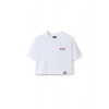 Ronna  Kadın Türk - Alman Üniversitesi Serisi Model 6 Baskılı Oversize Bisiklet Yaka Crop Tshirt - TDB020106