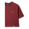 Ronna  Kadın Türk - Alman Üniversitesi Serisi Model 6 Baskılı Oversize Bisiklet Yaka Crop Tshirt - TDB020106
