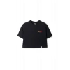 Ronna  Kadın Türk - Alman Üniversitesi Serisi Model 6 Baskılı Oversize Bisiklet Yaka Crop Tshirt - TDB020106