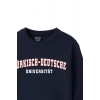 Ronna  Kadın Türk - Alman Üniversitesi Serisi Model 7 Baskılı Oversize Bisiklet Yaka Crop Sweatshirt  - TDB050107