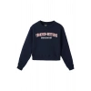 Ronna  Kadın Türk - Alman Üniversitesi Serisi Model 7 Baskılı Oversize Bisiklet Yaka Crop Sweatshirt  - TDB050107