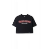 Ronna  Kadın Türk - Alman Üniversitesi Serisi Model 7 Baskılı Oversize Bisiklet Yaka Crop Tshirt - TDB020107