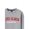 Ronna  Kadın Türk - Alman Üniversitesi Serisi Model 8 Baskılı Oversize Bisiklet Yaka Crop Sweatshirt  - TDB050108