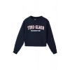 Ronna  Kadın Türk - Alman Üniversitesi Serisi Model 8 Baskılı Oversize Bisiklet Yaka Crop Sweatshirt  - TDB050108