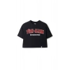 Ronna  Kadın Türk - Alman Üniversitesi Serisi Model 8 Baskılı Oversize Bisiklet Yaka Crop Tshirt - TDB020108