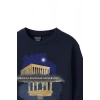 Ronna  Kadın Türk - Alman Üniversitesi Serisi Model 9 Baskılı Oversize Bisiklet Yaka Crop Sweatshirt  - TDB050109