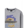 Ronna  Kadın Türk - Alman Üniversitesi Serisi Model 9 Baskılı Oversize Bisiklet Yaka Crop Sweatshirt  - TDB050109