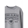 Ronna  Unisex Türk - Alman Üniversitesi Serisi Model 1  Baskılı Oversize Bisiklet Yaka Sweatshirt - TDB040101