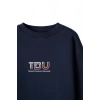 Ronna  Unisex Türk - Alman Üniversitesi Serisi Model 13 Baskılı Oversize Bisiklet Yaka Sweatshirt - TDB040113