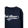Ronna  Unisex Türk - Alman Üniversitesi Serisi Model 14 Baskılı Oversize Bisiklet Yaka Sweatshirt - TDB040114