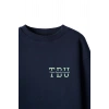 Ronna  Unisex Türk - Alman Üniversitesi Serisi Model 2 Baskılı Oversize Bisiklet Yaka Sweatshirt - TDB040102