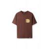 Ronna  Unisex Türk - Alman Üniversitesi Serisi Model 3 Baskılı Oversize Bisiklet Yaka Tshirt  - TDB010103