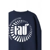 Ronna  Unisex Türk - Alman Üniversitesi Serisi Model 5 Baskılı Oversize Bisiklet Yaka Sweatshirt - TDB040105