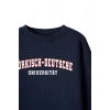 Ronna  Unisex Türk - Alman Üniversitesi Serisi Model 7 Baskılı Oversize Bisiklet Yaka Sweatshirt - TDB040107