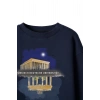 Ronna  Unisex Türk - Alman Üniversitesi Serisi Model 9 Baskılı Oversize Bisiklet Yaka Sweatshirt - TDB040109