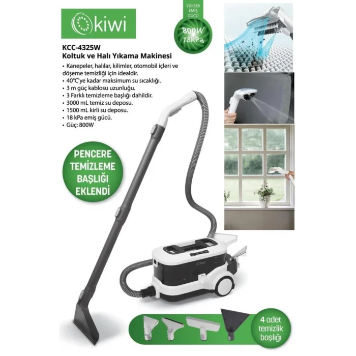 Kiwi 4325w Koltuk Halı Yıkama Ve Leke Çıkartma Makinesi