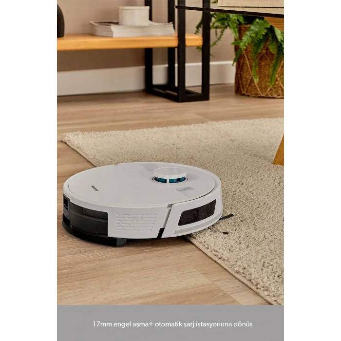 Homend Alex Laser 1291h Moplu Ve Haritalamalı Akıllı 5 Kpa Robot Süpürge Beyaz