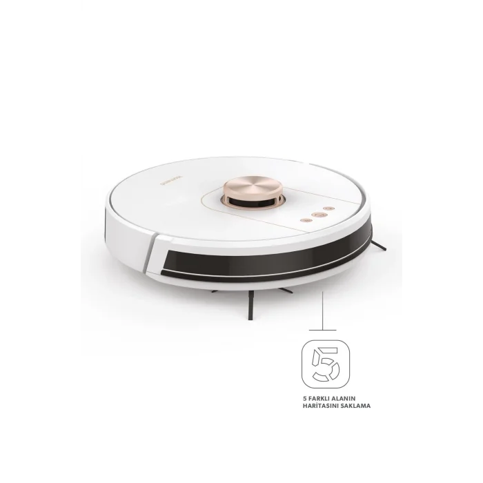 Homend Alex Laser Pro 1286H Moplu ve Haritalamalı Akıllı Robot Süpürge Beyaz Gold