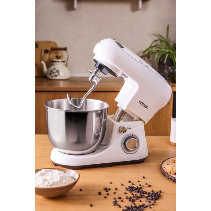 Emsan Bella Gusto Stand Mikser 1300 W 5 l Mutfak Şefi Beyaz