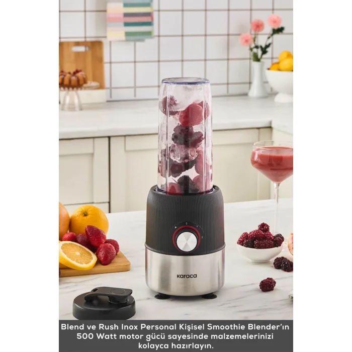 Karaca Blend & Rush Inox Personal Kişisel Smoothie Blender Black