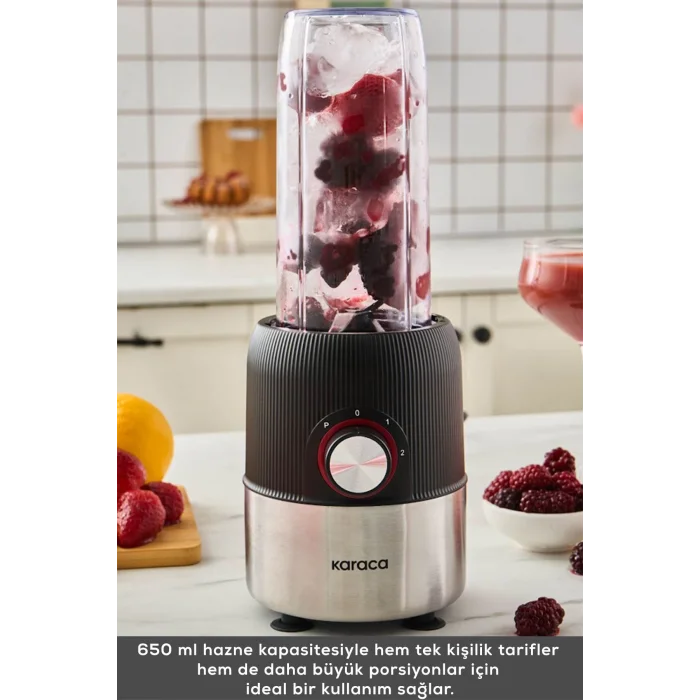 Karaca Blend & Rush Inox Personal Kişisel Smoothie Blender Black