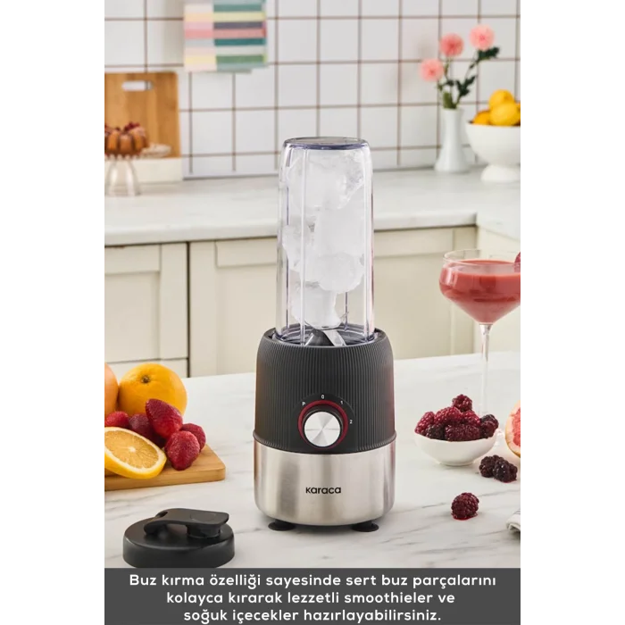 Karaca Blend & Rush Inox Personal Kişisel Smoothie Blender Black