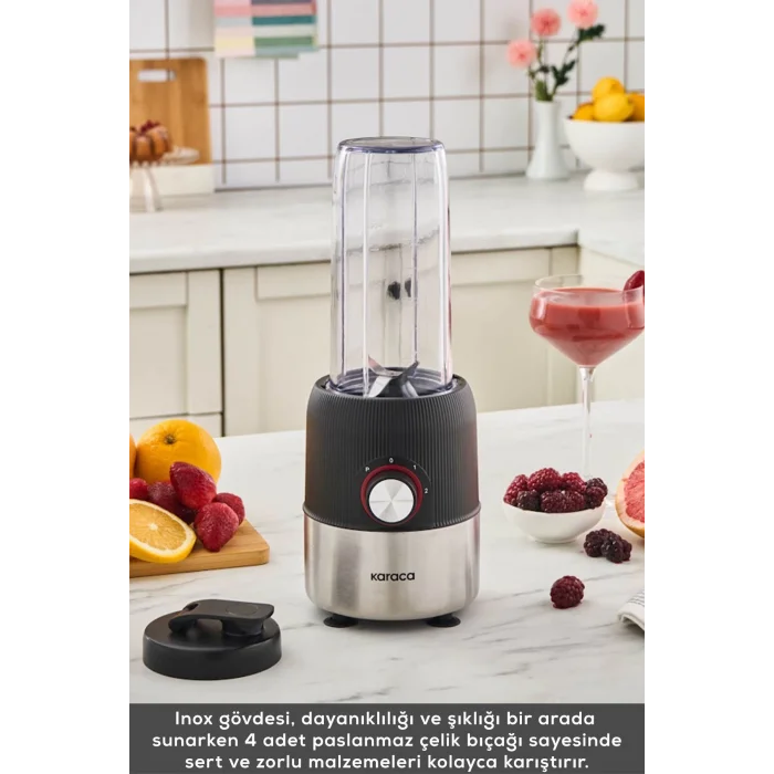 Karaca Blend & Rush Inox Personal Kişisel Smoothie Blender Black