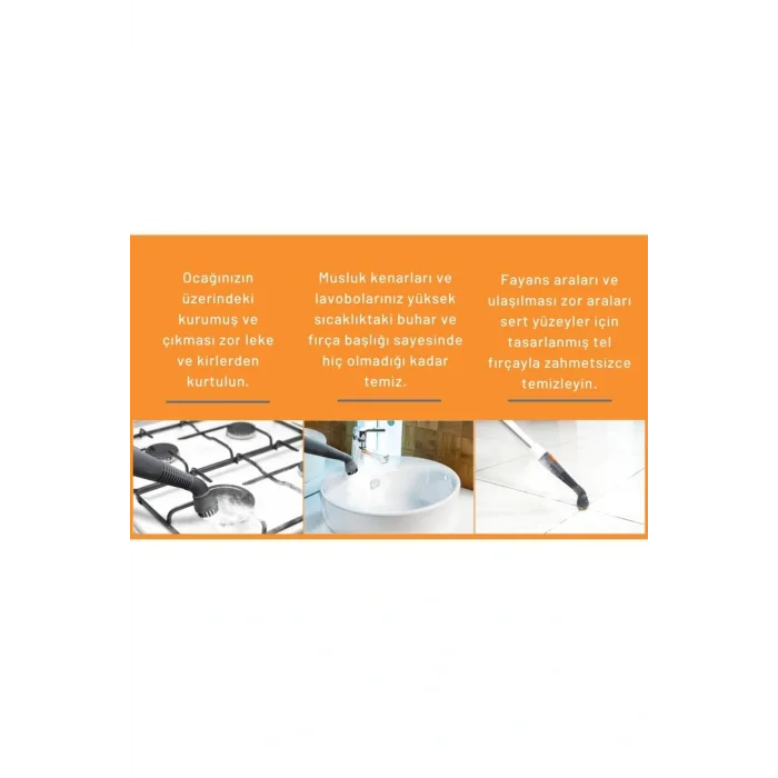 Yui Buharlı Temizleyici Yui Nv602 6 in 1 Çok Fonksiyonlu Buharlı Temizlik Makinesı