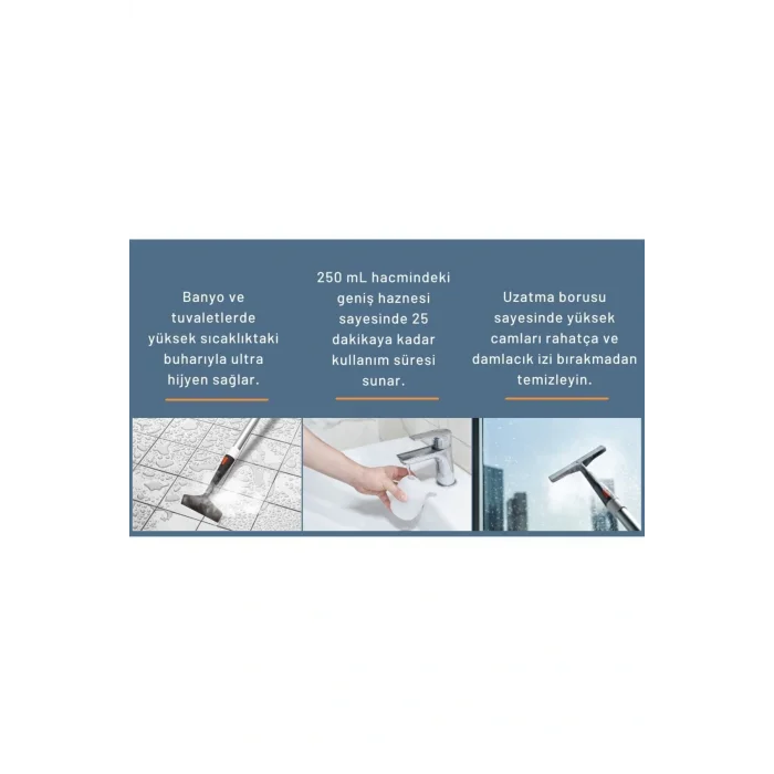 Yui Buharlı Temizleyici Yui Nv602 6 in 1 Çok Fonksiyonlu Buharlı Temizlik Makinesı