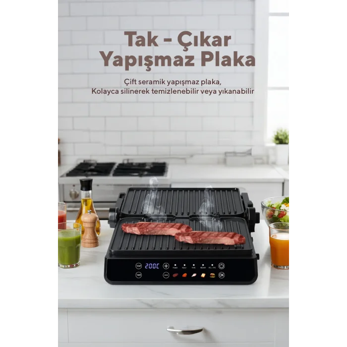 Kumtel Dijital Tost ve Izgara Makinesi 2000 W TTM-10