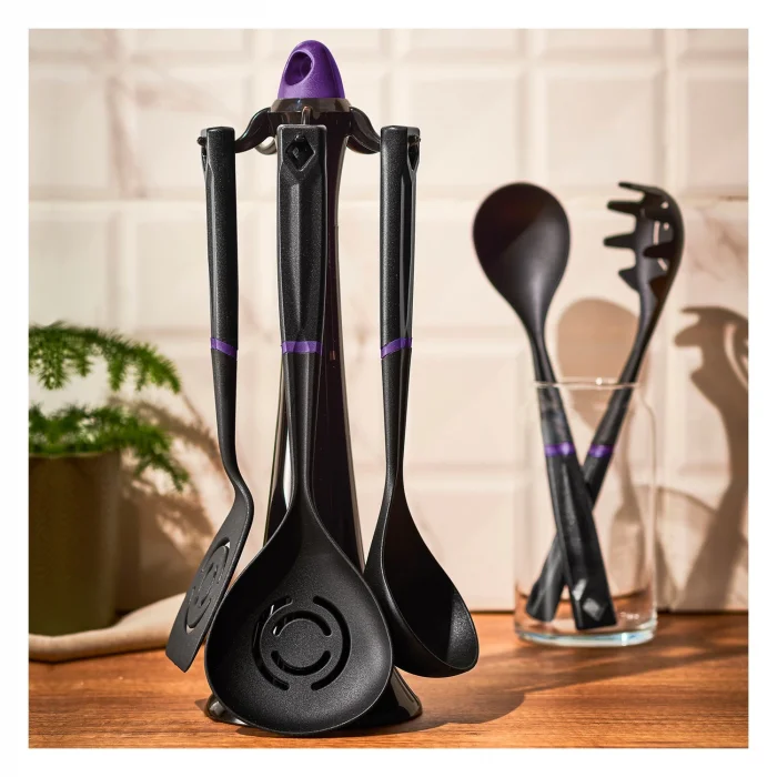 Emsan Akasya 6 Parça Servis Seti Mor