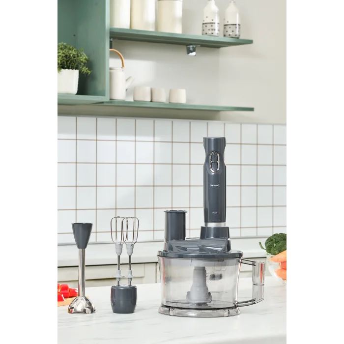 Homend Functionall 2843H 5 Fonksiyonlu Mutfak Robotu Antrasit 1700 W