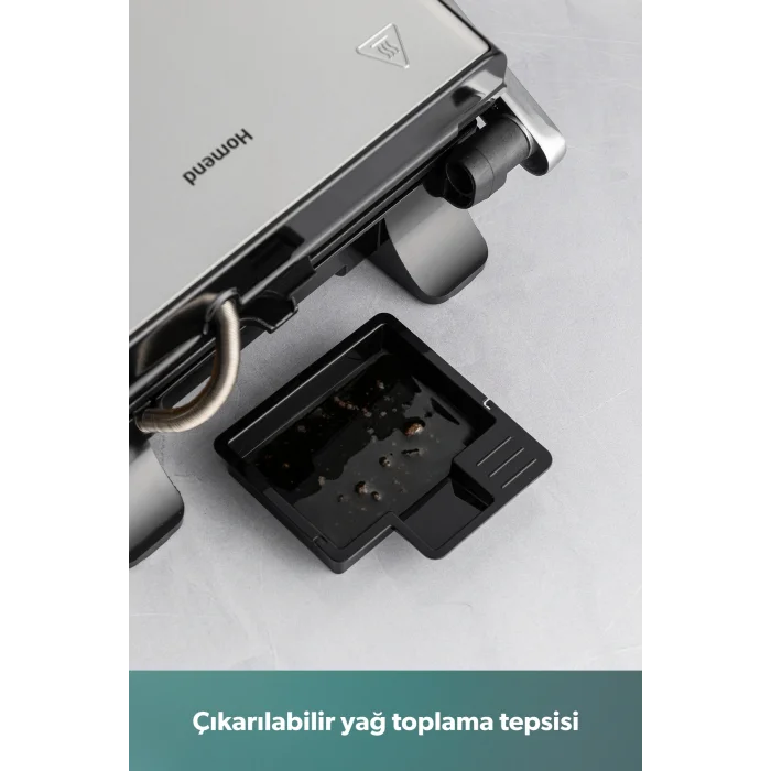 Homend Grilliant Döküm Plakalı Tost Ve Izgara Makinesi Inox 2000 W