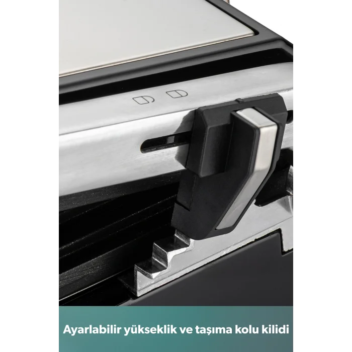 Homend Grilliant Döküm Plakalı Tost Ve Izgara Makinesi Inox 2000 W