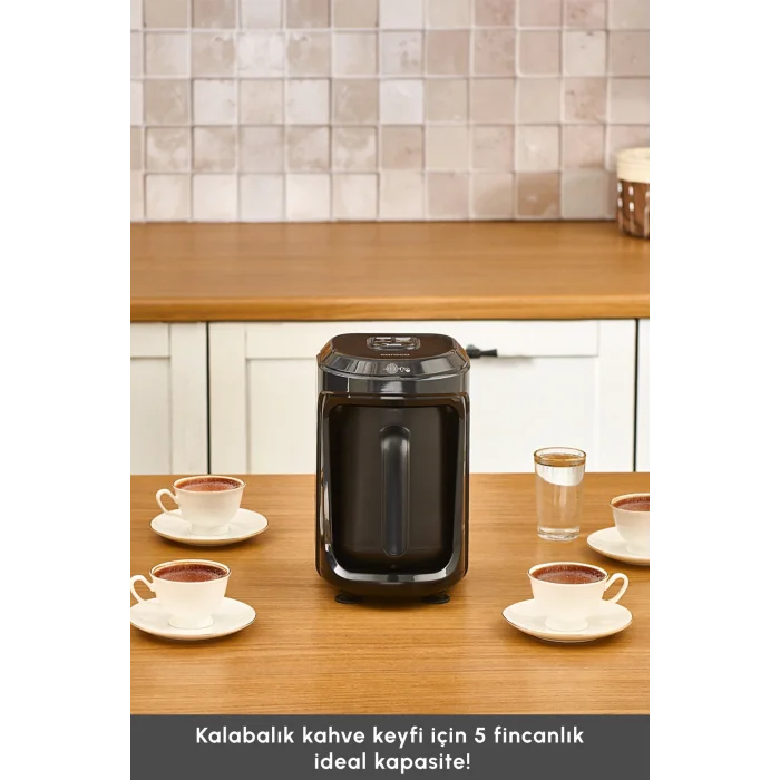Karaca Hatır Hüp 2 in 1 Türk Kahve Makinesi / Filtre Kahve Makinesi 5 Fincan Kapasiteli Black
