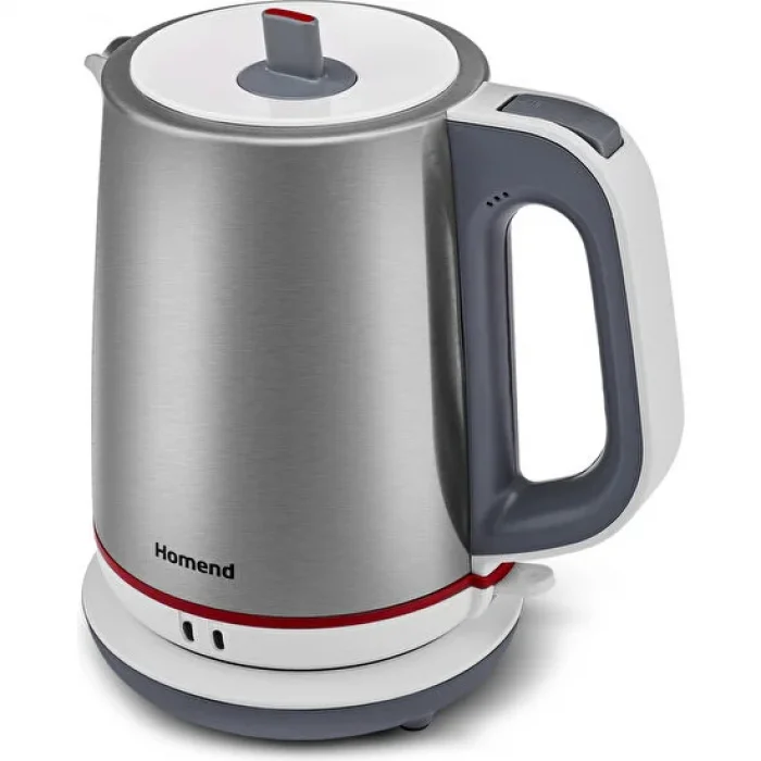 Homend Royaltea 1751H Cam Demlikli Inox Beyaz Çay Makinesi