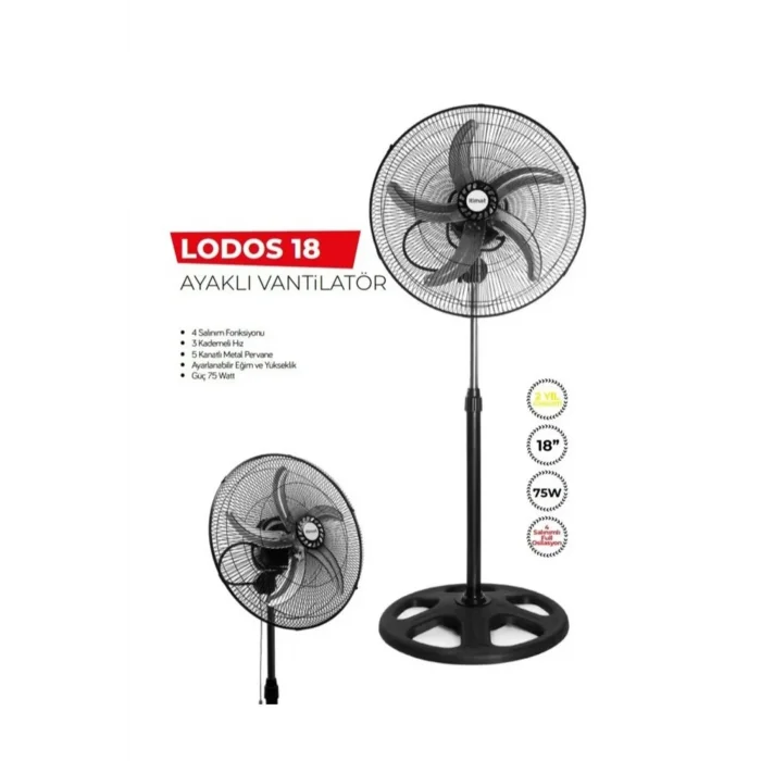 İtimat  Lodos 18 Salınımlı Ayaklı Sarhoş Vantilatör