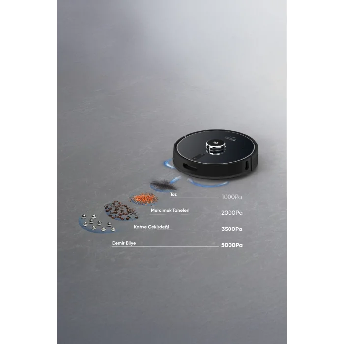 Şımart Teknoloji Katya T Akıllı Robot Süpürge Otomatik Toz Boşaltma Ve Mop Özellikli