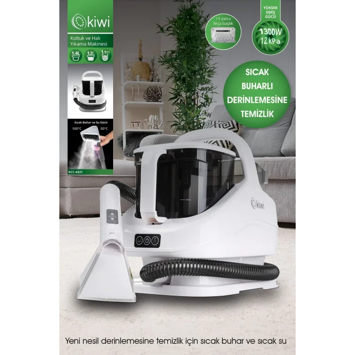 Kiwi Kcc-4321 Buharlı Koltuk ve Halı Yıkama Leke Çıkartma Makinesi