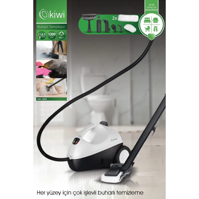 Kiwi Ksc-4255 Çok Fonksiyonlu Buharlı Temizleyici - Buharlı Temizlik Makinası