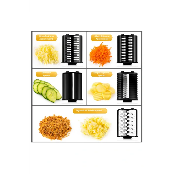 Yui M376 Plus Tam Otomatik Elektrikli Rende, Doğrayıcı ve Rondo