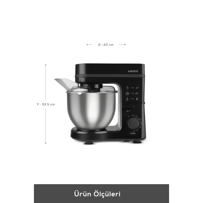 Karaca Maestrochef Stella Stand Mikser Siyah 1500w 5 Litre