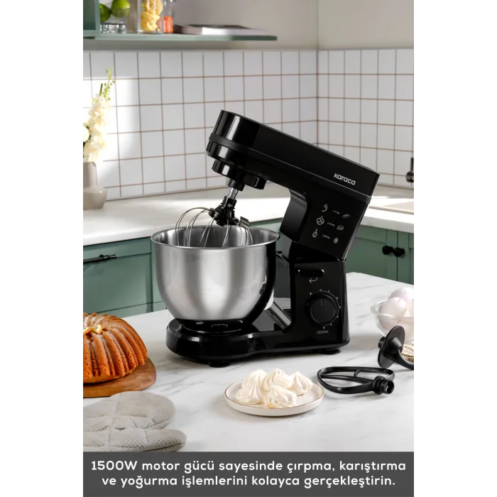 Karaca Maestrochef Stella Stand Mikser Siyah 1500w 5 Litre