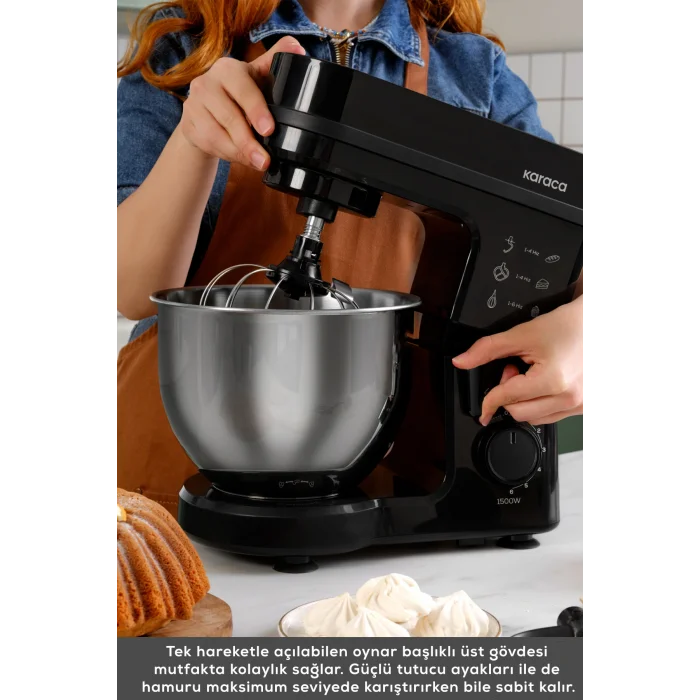 Karaca Maestrochef Stella Stand Mikser Siyah 1500w 5 Litre