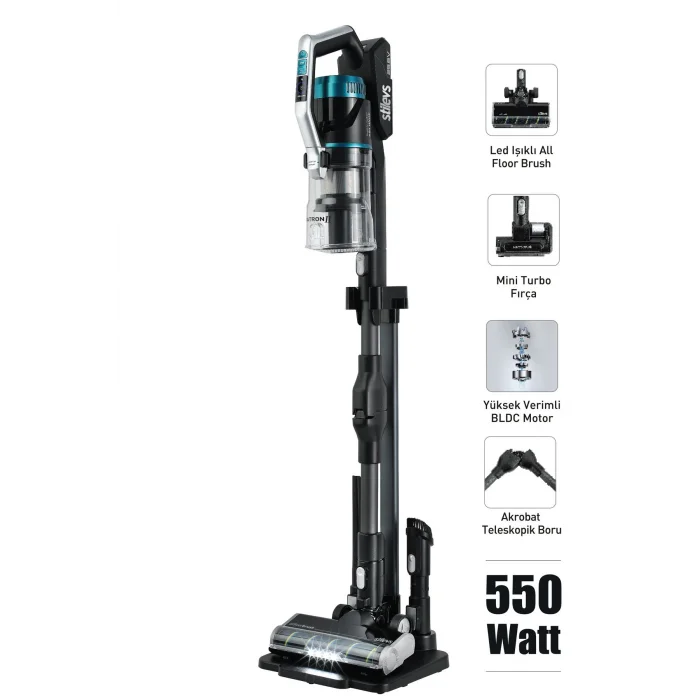 Stilevs Megatron-2 Dikey Şarjlı Süpürge - Mavi - Set14010