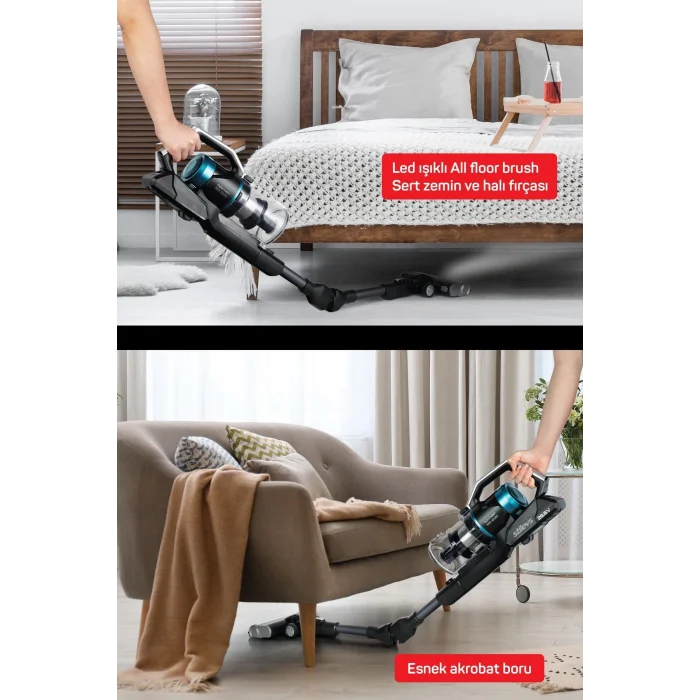 Stilevs Megatron-2 Dikey Şarjlı Süpürge - Mavi - Set14010