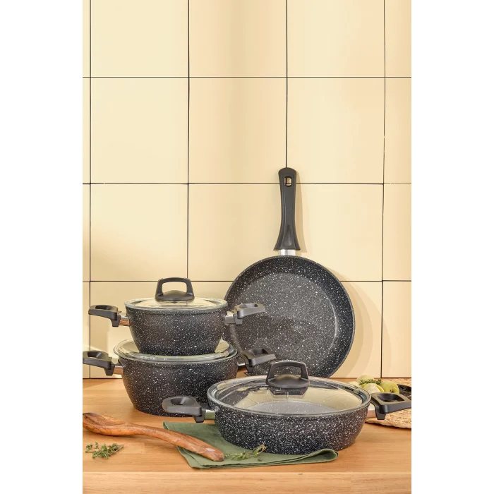 Emsan Oasis-s Blue Star 7 Parça Granit Tencere Seti